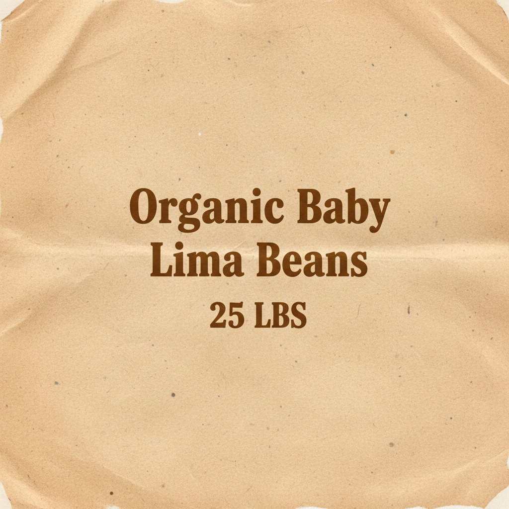 Organic Baby Lima Beans 25 LBS