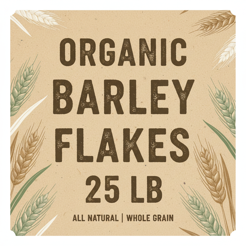 Organic Barley Flakes 25#