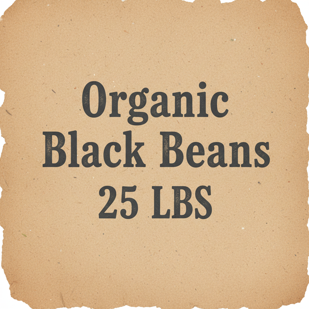 Organic Black Beans 25 LBS