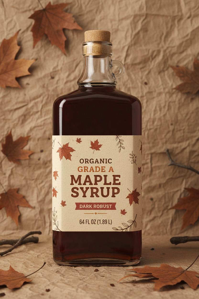 Organic Grade A Maple Syrup Dark Robust 64 oz