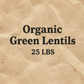 Organic Green Lentils 25 LBS