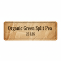 Organic Green Split Pea 25 LBS