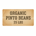 Organic Pinto Beans 25 LBS