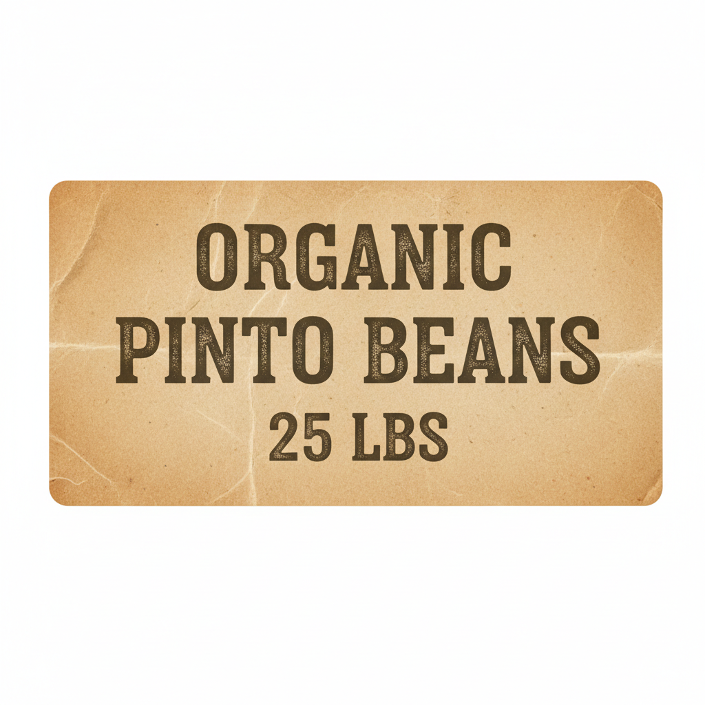 Organic Pinto Beans 25 LBS