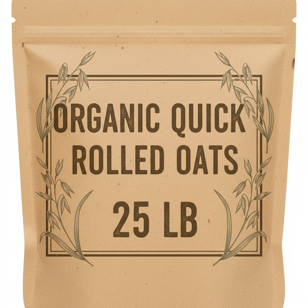 Organic Quick Rolled Oats 25#