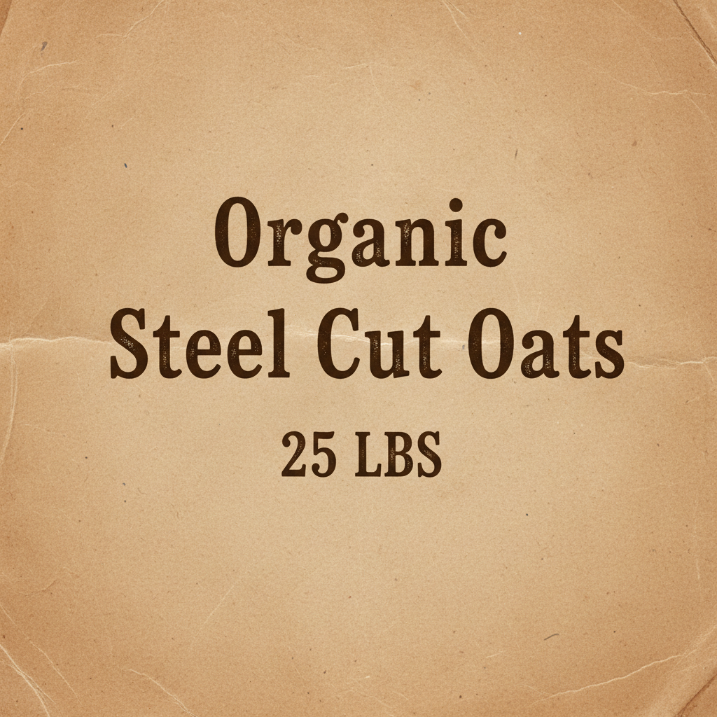 Organic Steel Cut Oats - Rustic Kraft