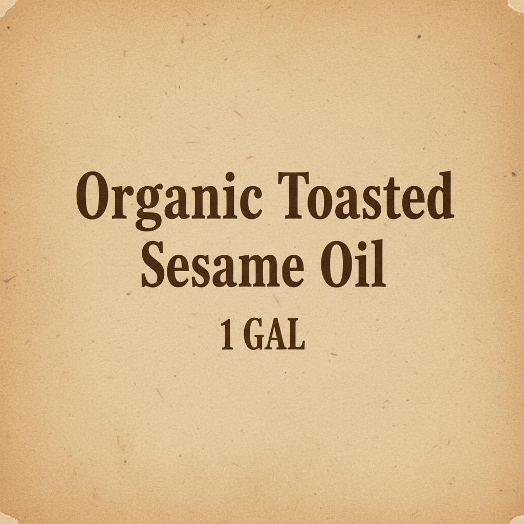 Organic Toasted Sesame Oil 1 GAL