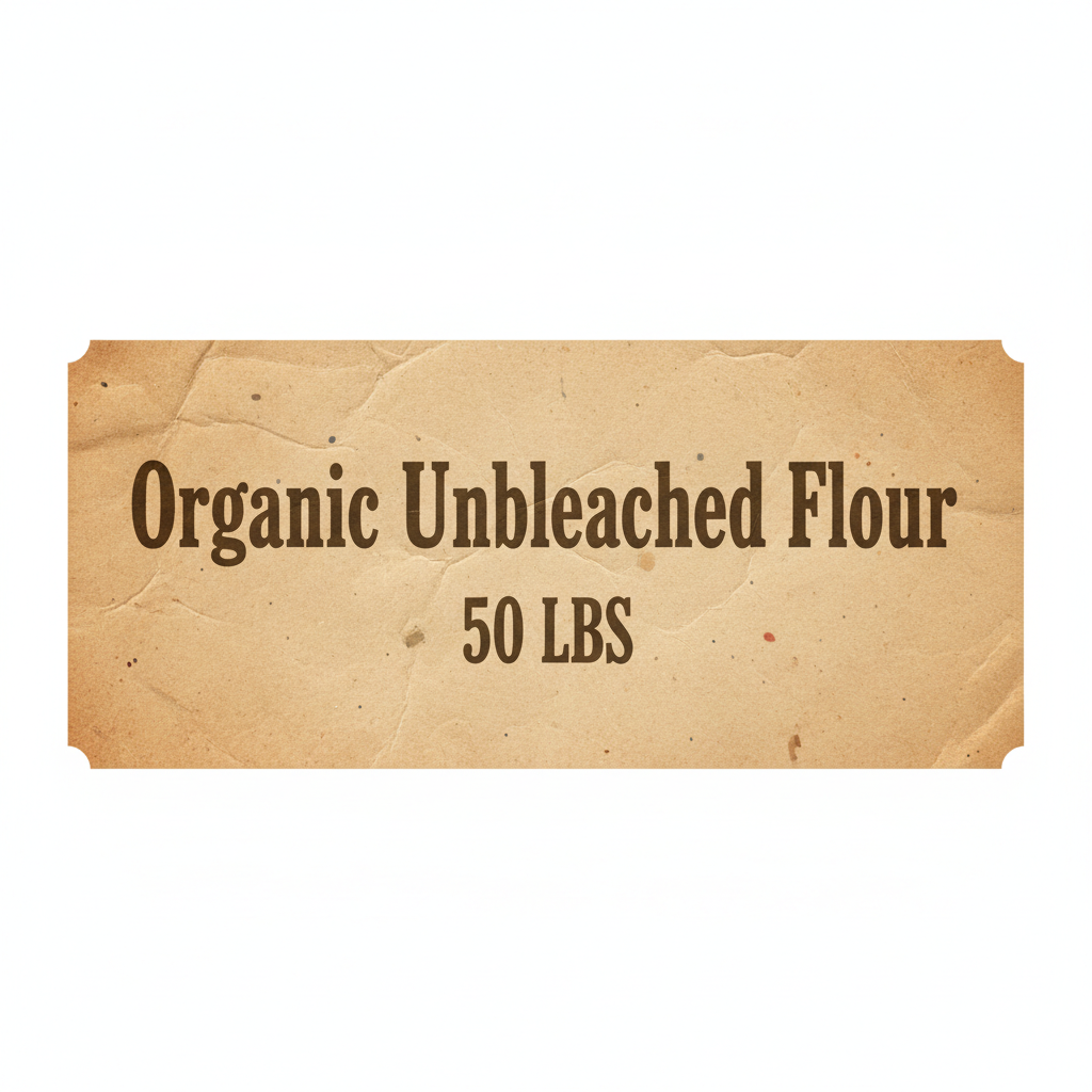 Organic Unbleached Flour 50 LBS