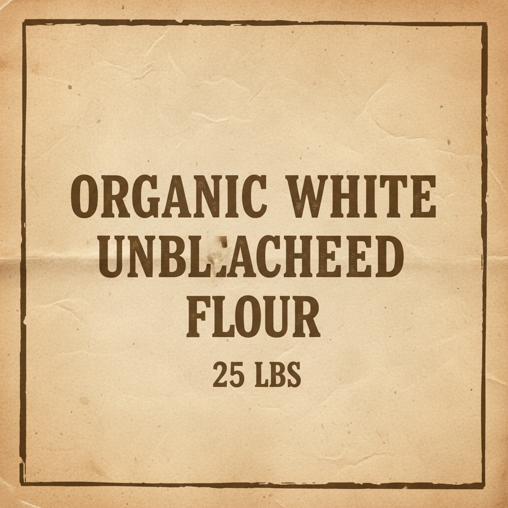 Organic White Unbleached Flour 25 LBS