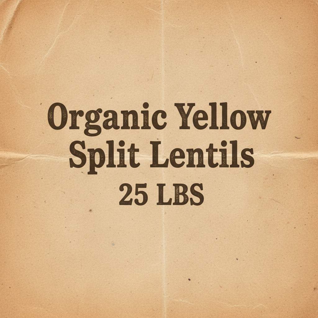 Organic Yellow Split Lentils 25 LBS